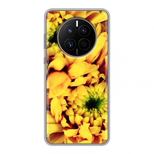Дизайнерский пластиковый чехол для Huawei Mate 50 Монохромные цветы