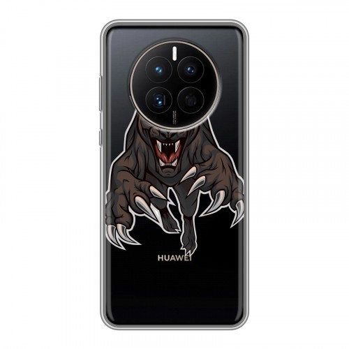 Дизайнерский силиконовый чехол для Huawei Mate 50 Прозрачные леопарды