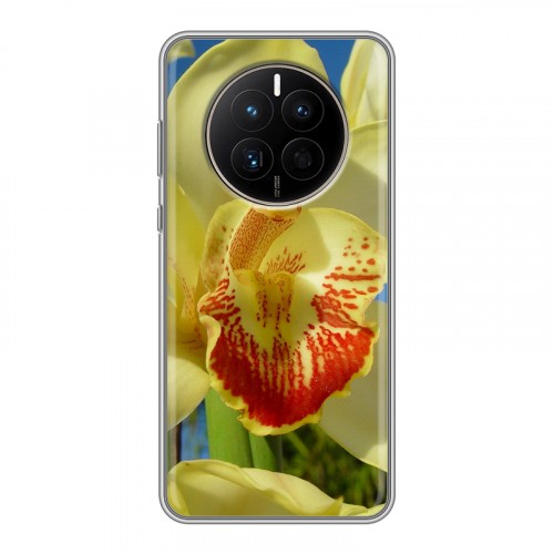 Дизайнерский силиконовый чехол для Huawei Mate 50 Орхидеи