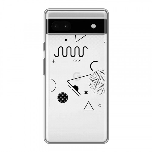 Полупрозрачный дизайнерский пластиковый чехол для Google Pixel 6a Абстракции 1
