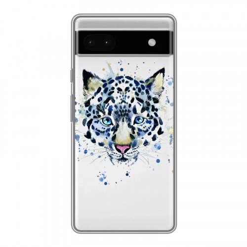 Полупрозрачный дизайнерский пластиковый чехол для Google Pixel 6a Прозрачные леопарды