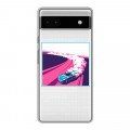 Полупрозрачный дизайнерский силиконовый чехол для Google Pixel 6a Прозрачный дрифт