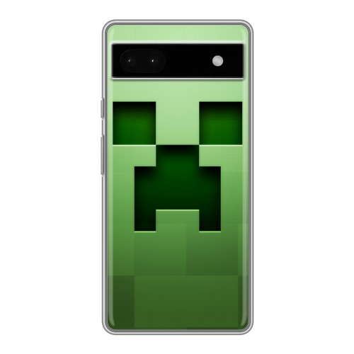Дизайнерский силиконовый с усиленными углами чехол для Google Pixel 6a Minecraft