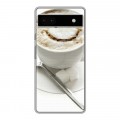 Дизайнерский силиконовый чехол для Google Pixel 6a Кофе напиток