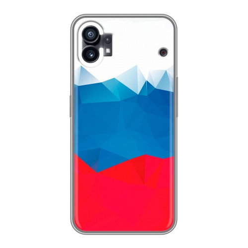 Дизайнерский силиконовый с усиленными углами чехол для Nothing Phone (1) Российский флаг