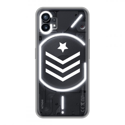 Полупрозрачный дизайнерский пластиковый чехол для Nothing Phone (1) Армия