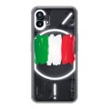 Полупрозрачный дизайнерский силиконовый с усиленными углами чехол для Nothing Phone (1) Флаг Италии