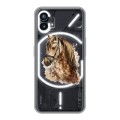 Полупрозрачный дизайнерский пластиковый чехол для Nothing Phone (1) Прозрачные лошади и единороги 