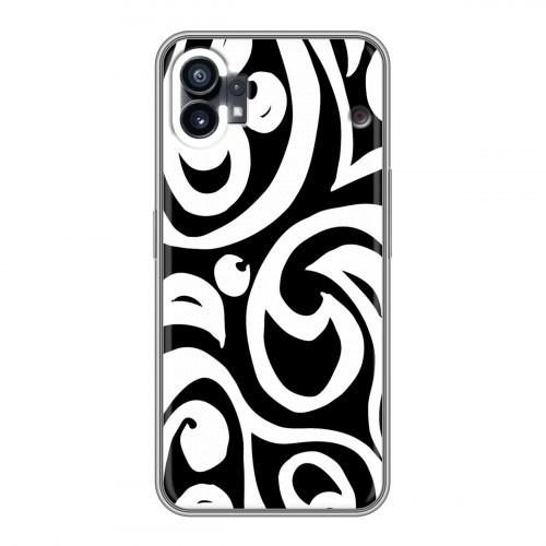 Дизайнерский силиконовый чехол для Nothing Phone (1) Черно-белые фантазии