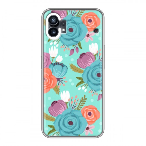 Дизайнерский силиконовый с усиленными углами чехол для Nothing Phone (1) Причудливые цветы