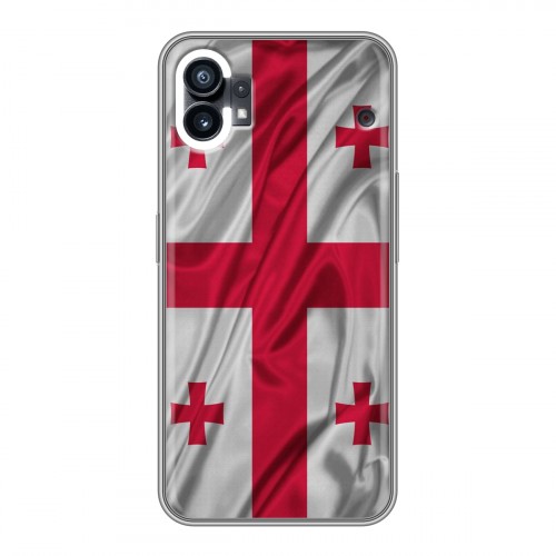 Дизайнерский силиконовый с усиленными углами чехол для Nothing Phone (1) Флаг Грузии
