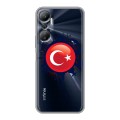 Полупрозрачный дизайнерский силиконовый с усиленными углами чехол для Infinix Hot 20 Флаг Турции
