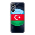 Полупрозрачный дизайнерский силиконовый с усиленными углами чехол для Infinix Hot 20 Флаг Азербайджана