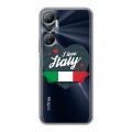Полупрозрачный дизайнерский силиконовый с усиленными углами чехол для Infinix Hot 20 Флаг Италии