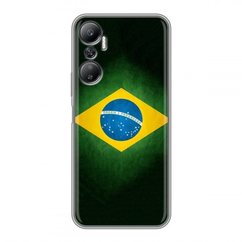Дизайнерский силиконовый с усиленными углами чехол для Infinix Hot 20 Флаг Бразилии