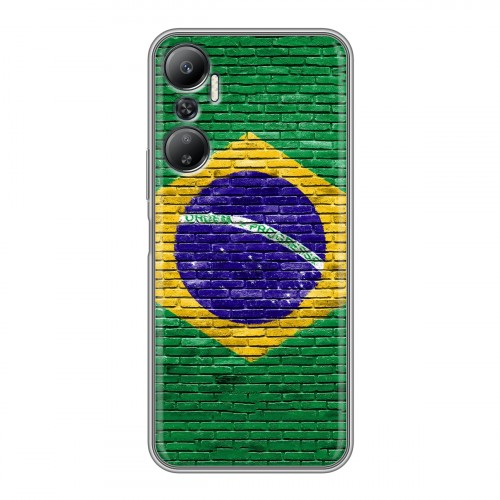 Дизайнерский силиконовый с усиленными углами чехол для Infinix Hot 20 Флаг Бразилии