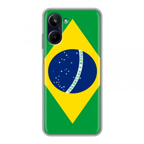 Дизайнерский силиконовый чехол для Realme 10 4G Флаг Бразилии