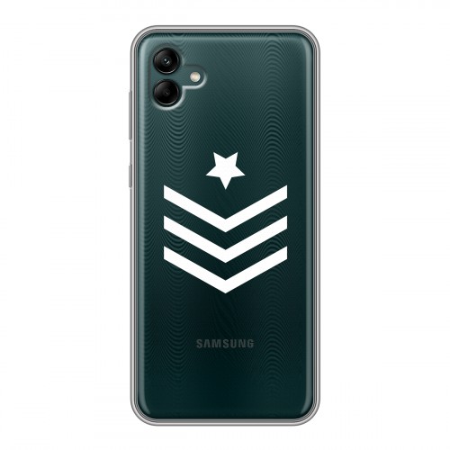 Полупрозрачный дизайнерский пластиковый чехол для Samsung Galaxy A04 Армия