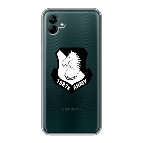 Полупрозрачный дизайнерский пластиковый чехол для Samsung Galaxy A04 Армия