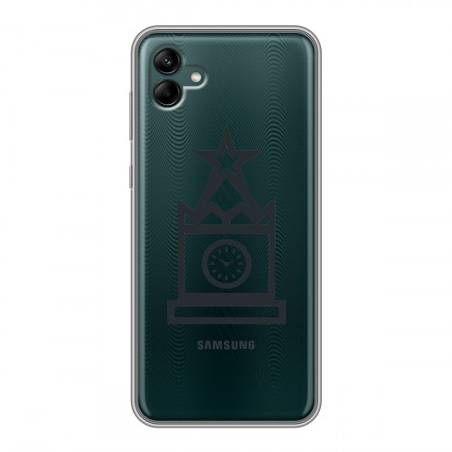 Полупрозрачный дизайнерский силиконовый чехол для Samsung Galaxy A04 Стикеры к Дню Победы