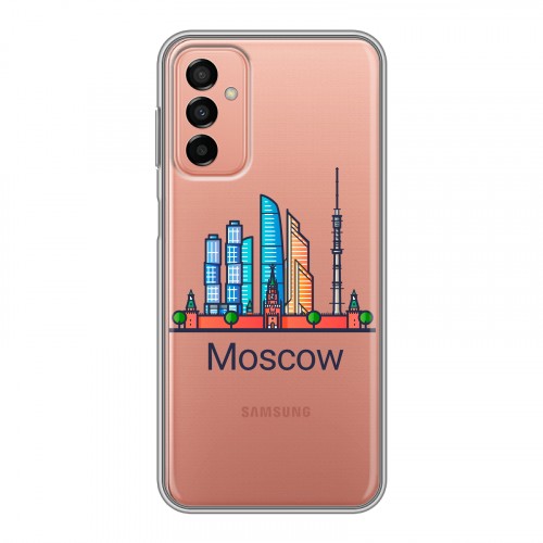 Полупрозрачный дизайнерский силиконовый чехол для Samsung Galaxy M23 5G Москва