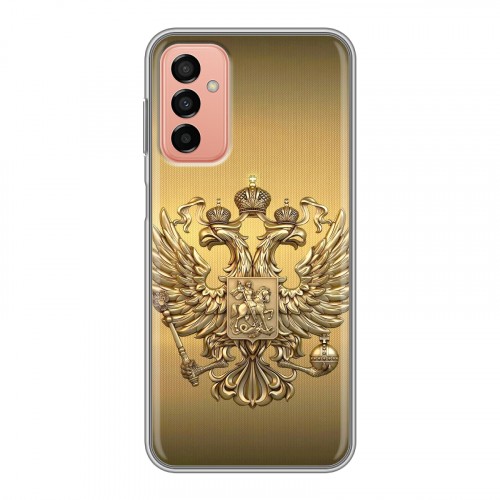 Дизайнерский силиконовый чехол для Samsung Galaxy M23 5G Флаг и герб России