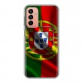 Дизайнерский силиконовый с усиленными углами чехол для Samsung Galaxy M23 5G Флаг Португалии