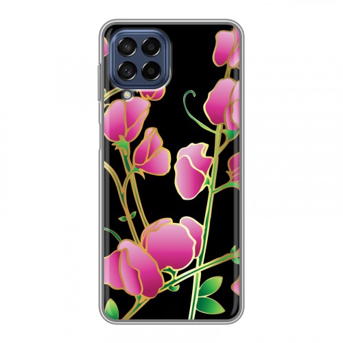 Дизайнерский силиконовый чехол для Samsung Galaxy M53 5G Люксовые цветы