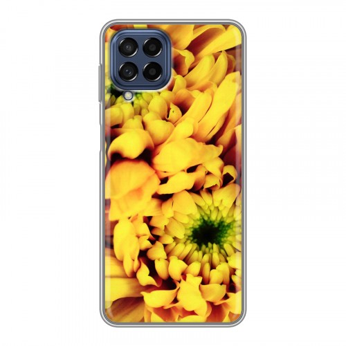 Дизайнерский пластиковый чехол для Samsung Galaxy M53 5G Монохромные цветы