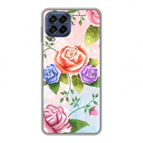 Дизайнерский силиконовый чехол для Samsung Galaxy M53 5G Романтик цветы
