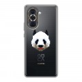 Полупрозрачный дизайнерский пластиковый чехол для Huawei Nova 10 Прозрачные панды - смайлики
