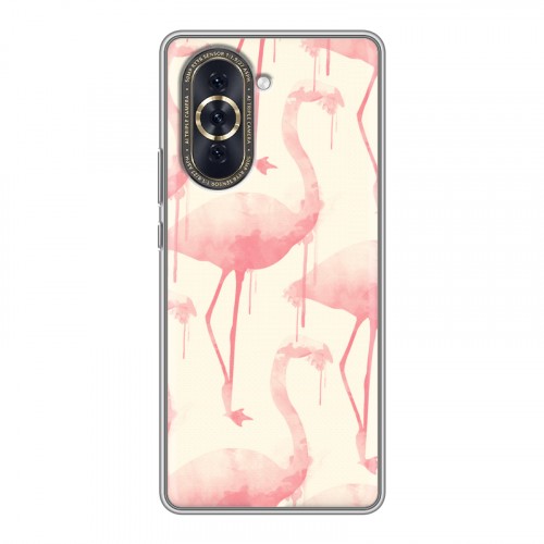 Дизайнерский силиконовый чехол для Huawei Nova 10 Розовые фламинго