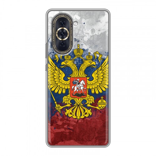 Дизайнерский пластиковый чехол для Huawei Nova 10 Российский флаг и герб