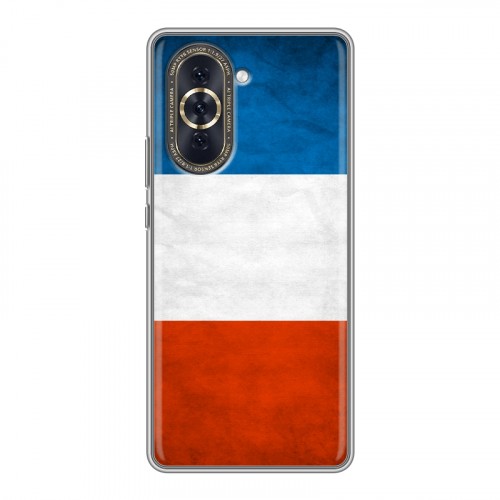 Дизайнерский силиконовый с усиленными углами чехол для Huawei Nova 10 Флаг Франции