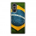 Дизайнерский силиконовый с усиленными углами чехол для Huawei Nova 10 Флаг Бразилии