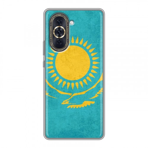 Дизайнерский силиконовый с усиленными углами чехол для Huawei Nova 10 Флаг Казахстана