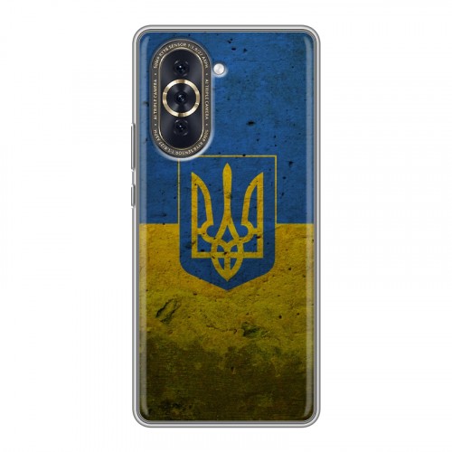 Дизайнерский силиконовый с усиленными углами чехол для Huawei Nova 10 Флаг Украины