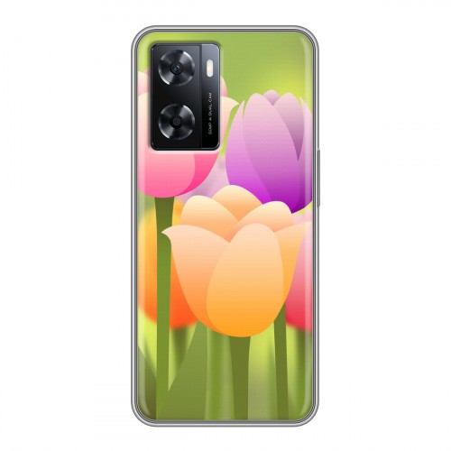 Дизайнерский силиконовый чехол для OPPO A57s Романтик цветы