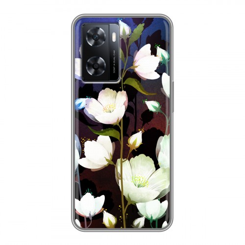 Дизайнерский силиконовый чехол для OPPO A57s Органические цветы