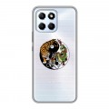 Полупрозрачный дизайнерский пластиковый чехол для Huawei Honor X6 Прозрачный тигр