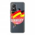 Полупрозрачный дизайнерский пластиковый чехол для Itel Vision 5 Флаг Германии