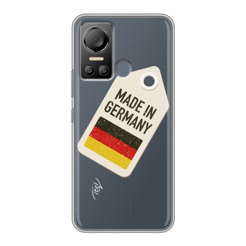 Полупрозрачный дизайнерский пластиковый чехол для Itel Vision 5 Флаг Германии