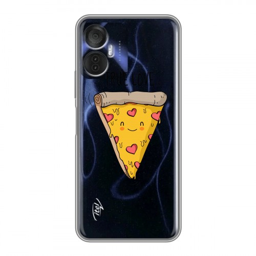 Полупрозрачный дизайнерский пластиковый чехол для Itel Vision 5 Plus Прозрачная Пицца