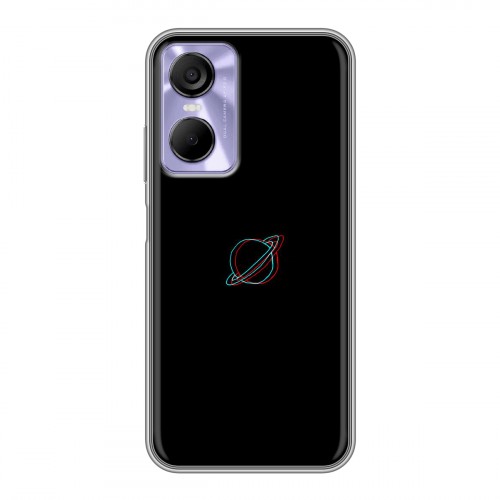 Дизайнерский силиконовый чехол для Tecno Pop 6 Pro Минимализм на черном