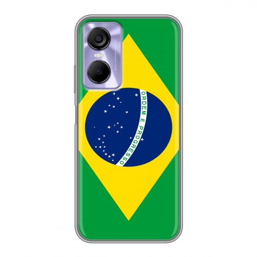 Дизайнерский силиконовый чехол для Tecno Pop 6 Pro Флаг Бразилии