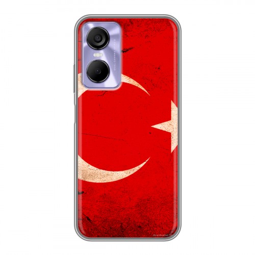 Дизайнерский силиконовый с усиленными углами чехол для Tecno Pop 6 Pro Флаг Турции