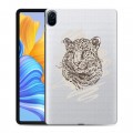 Дизайнерский силиконовый чехол для Huawei Honor Pad 8 Прозрачные леопарды
