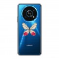 Полупрозрачный дизайнерский силиконовый чехол для Huawei Honor Magic 4 Lite 5G прозрачные Бабочки 