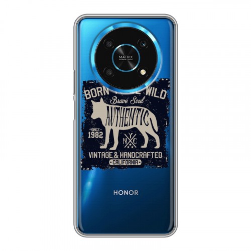 Полупрозрачный дизайнерский силиконовый чехол для Huawei Honor Magic 4 Lite 5G Волки