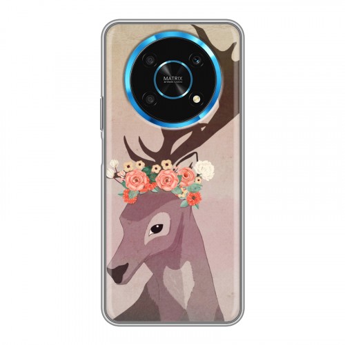 Дизайнерский силиконовый чехол для Huawei Honor Magic 4 Lite 5G Животные с цветами